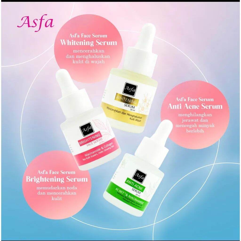 ASFA FACE SERUM 20ML - SERUM WAJAH ASFA 20ML ORIGINAL BPOM