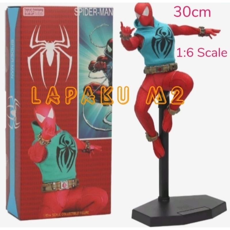 Crazy Toys Spiderman Action Figure Scarlett Spider suit Statue