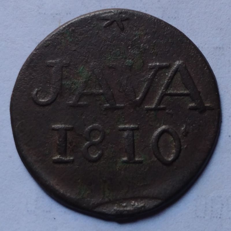 Koin Kuno Java LN 1 Doit 1810 Luis Napoleon Error - YN364