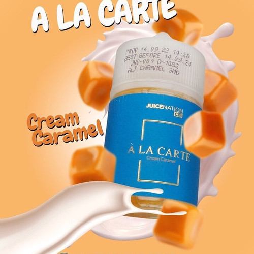 ALA CARTE CREAM CARAMEL 60ML A LA CARTE BY JUICE NATION ALACARTE