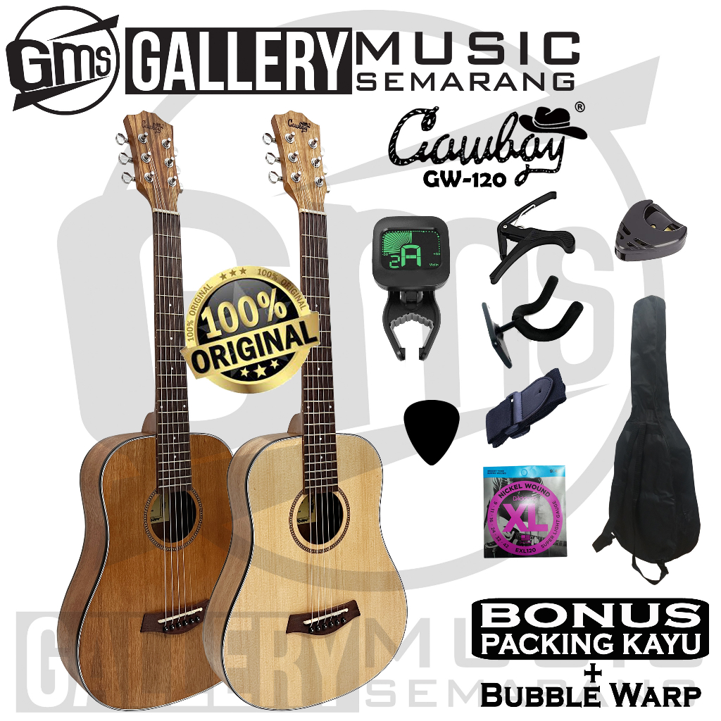 ORIGINAL!!! Gitar Akustik ¾ Import Merk Cowboy GW-120 NA GW 120NS Gitar Akustik 3/4 Import 3per4