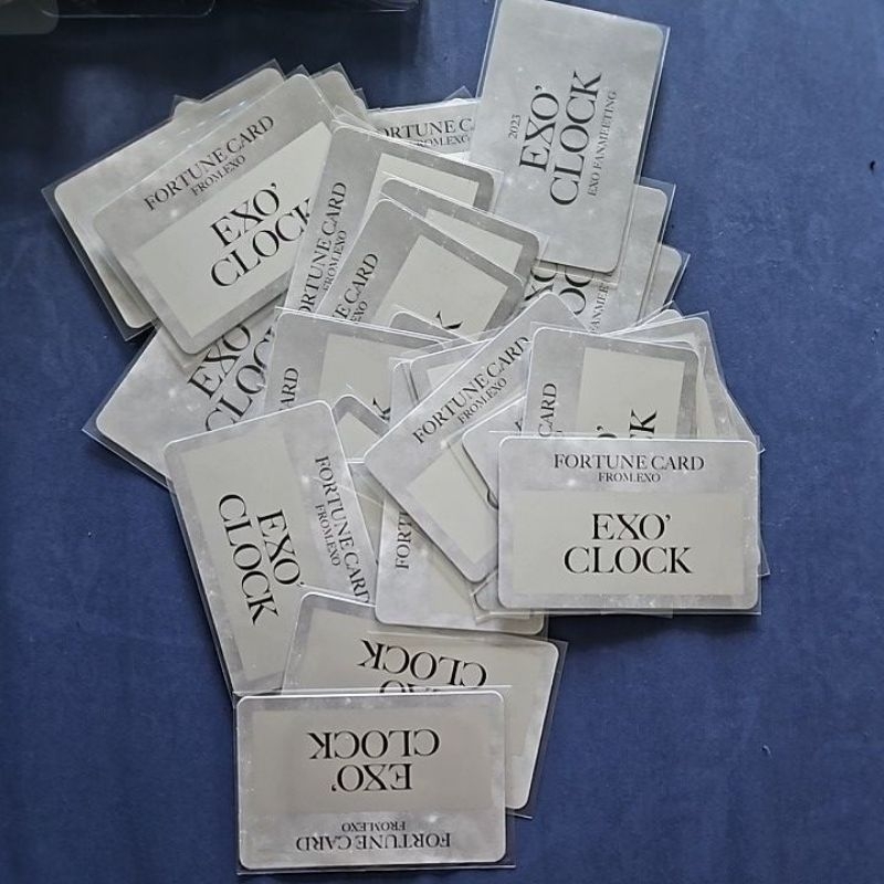 EXO fortune scratch card random exo' clock photocard pc official
