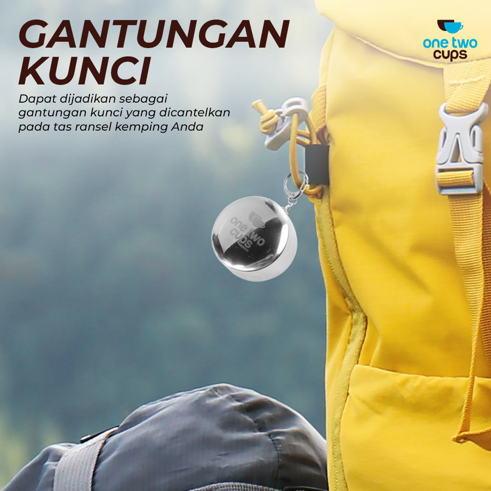 One Two Cups Gantungan Kunci Gelas Lipat Camping 140ml - BS150