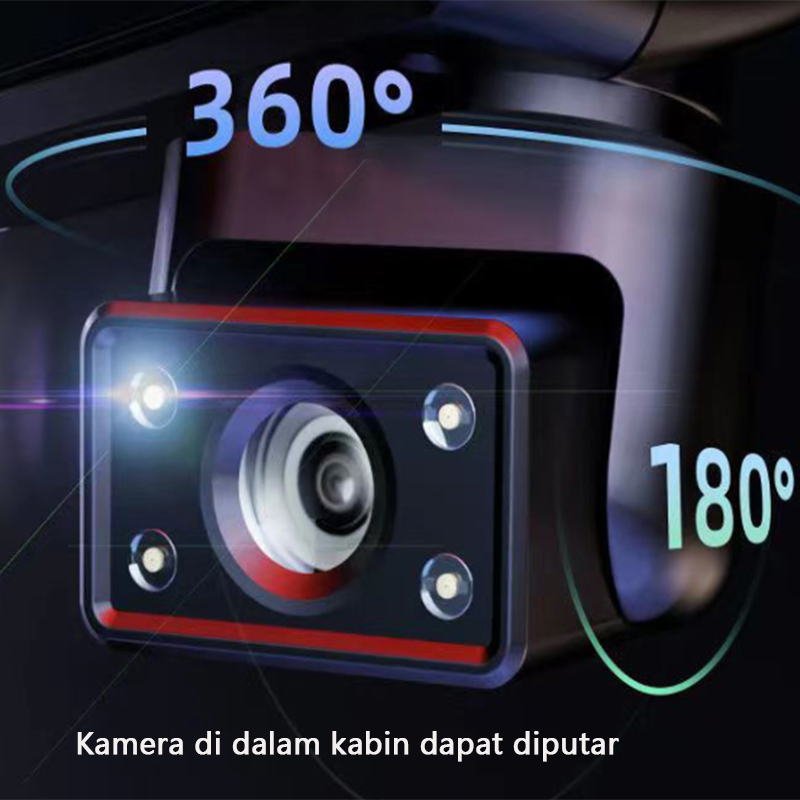 Acroder Dashcam Mobil 1440P Dual Lens 3 Inch IPS Screen 24-hour Parking Monitoring Loop Recording Image 5