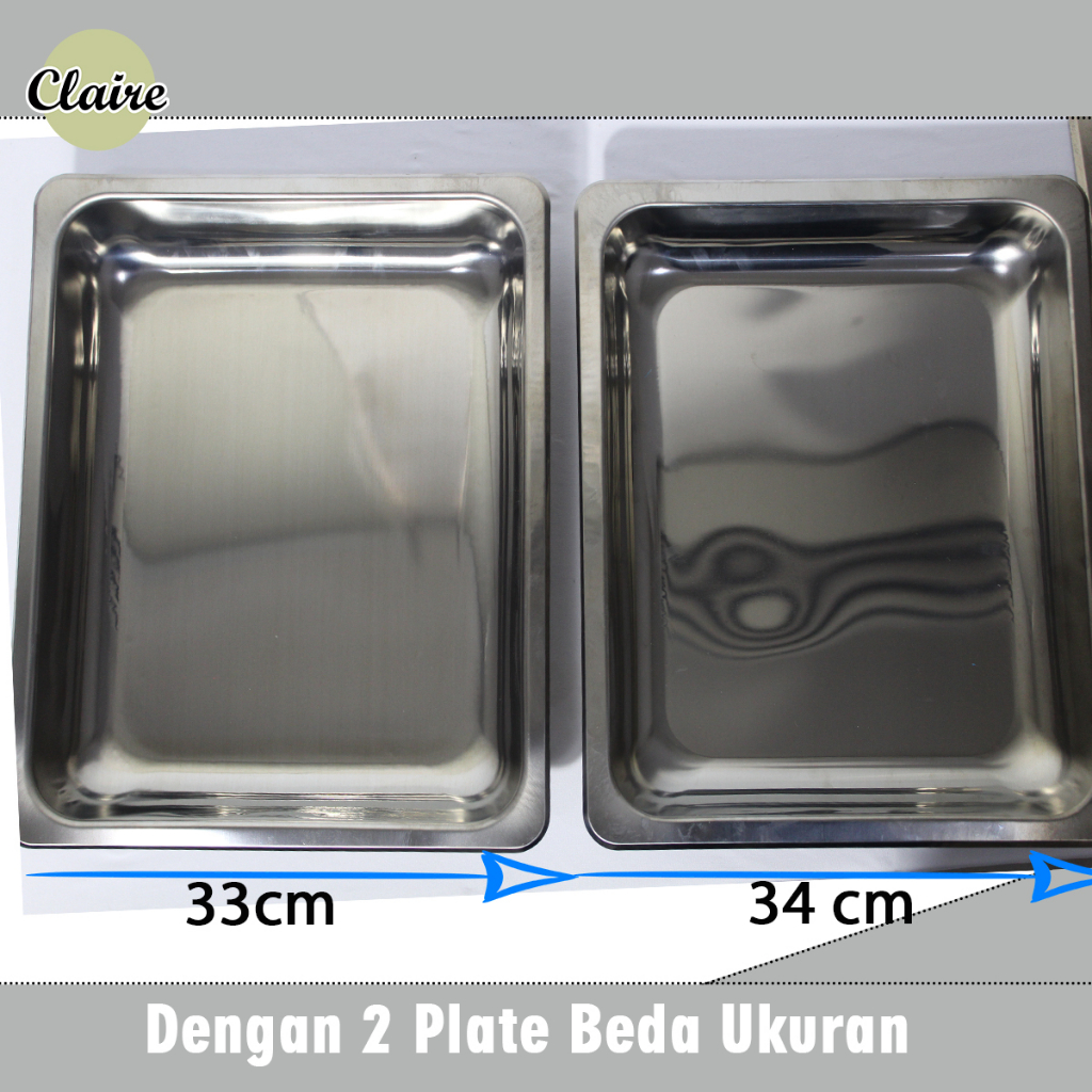 Prasmanan Set Wadah Saji Stainless Steel / Fast Food Dish Prasmanan