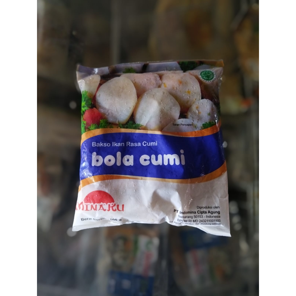 

MINAKU Bola Cumi 500g bakso ikan rasa cumi