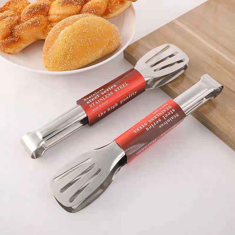 NEW Alat Capitan Makanan Stainless Steel - Capit Gorengan Makanan Stainless - Penjepit Daging BBQ , Kue , Gorengan Serbaguna