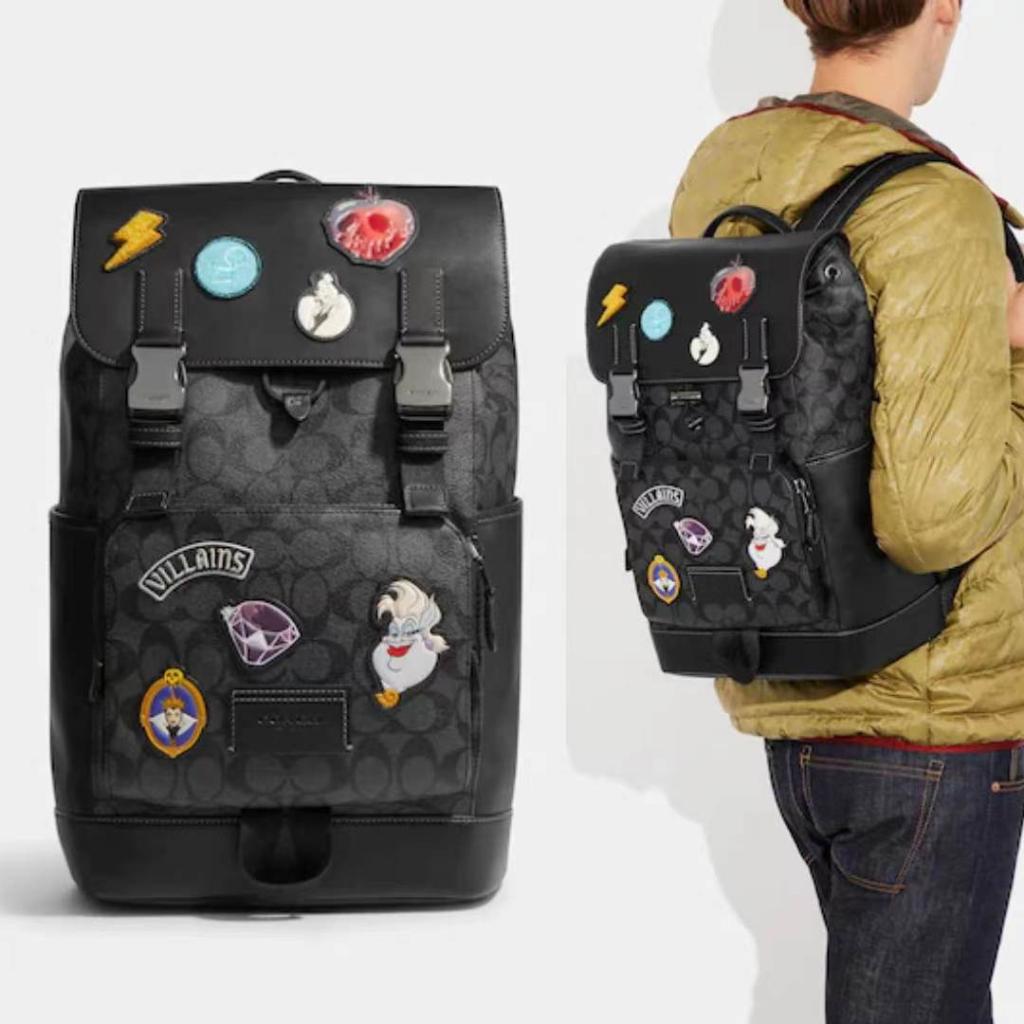 Coach Original CC036 Track New Men's Backpack Disney Limited Edition Collaboration Backpack Book Bag  beibao 036