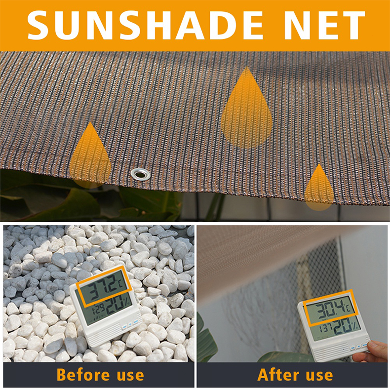 Paranet 90% Sunshade Net, Jaring Penahan Matahari Luar Ruangan, Terpal Jaring Naungan Angin Anti-uv, Penahan Sinar Matahari Untuk Berkebun Mobil, Tabir Surya,halaman, Kanopi Tenda Musim Panas