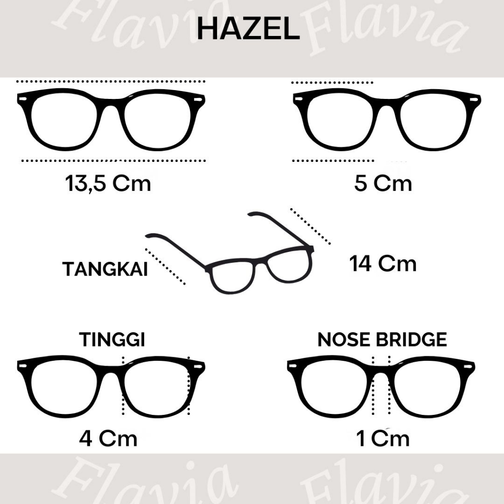 Flavia Eyewear - Kacamata Hazel Square Acetat (custom minus, photochromic, blueray, bluechromic dan photobrown)