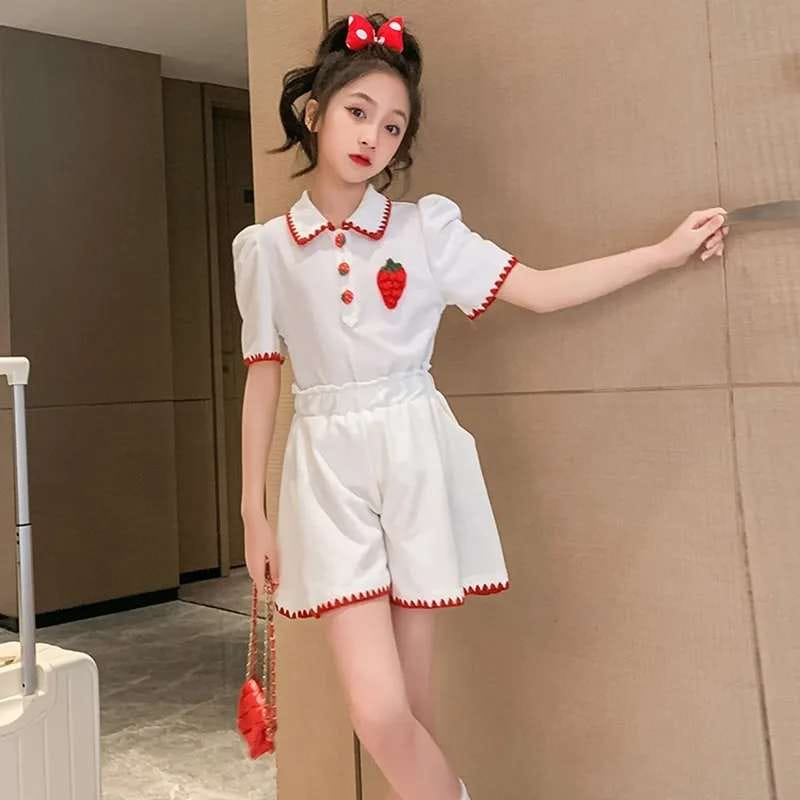 Setelan Anak Perempuan Remaja Korean Style Cute Strawberry