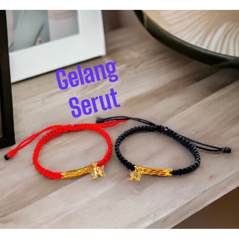 Gelang tangan wanita gelang tali hongkong variasi lapis emas tabung