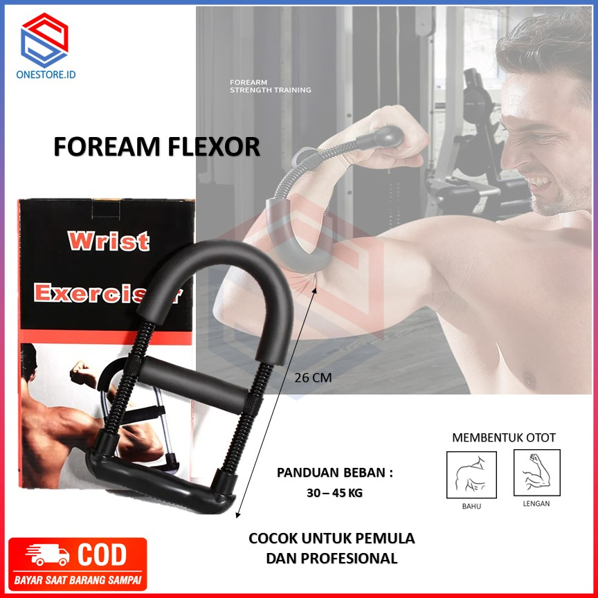 Power Wrist Exercise Foream Flexor Alat Olahraga Pergelangan Tangan Forearm Fitness Gym