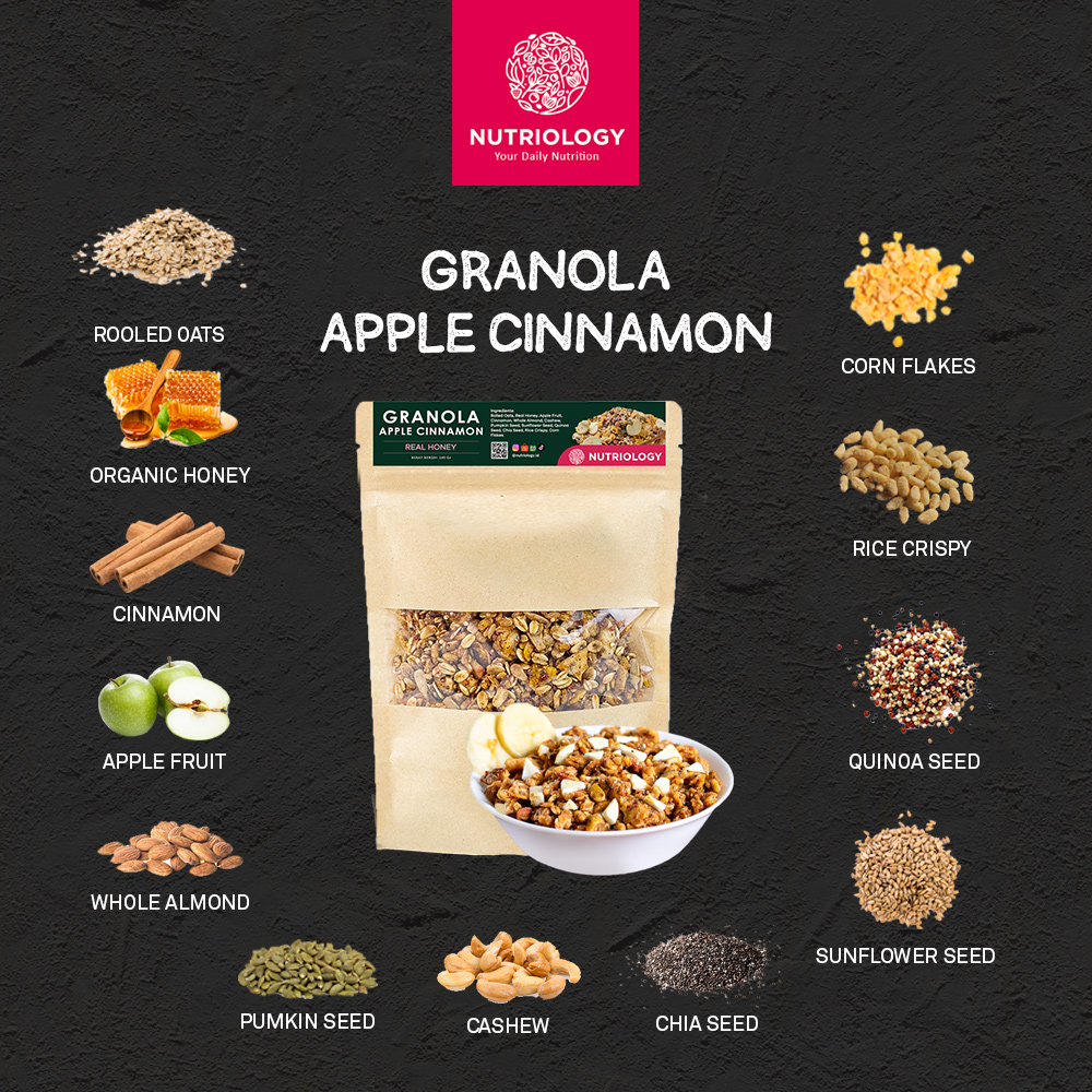 Granola Nutriology 140 gr Sereal Sehat Sarapan Praktis Makanan Diet Lengkap Murah Bergizi Alami High Quality
