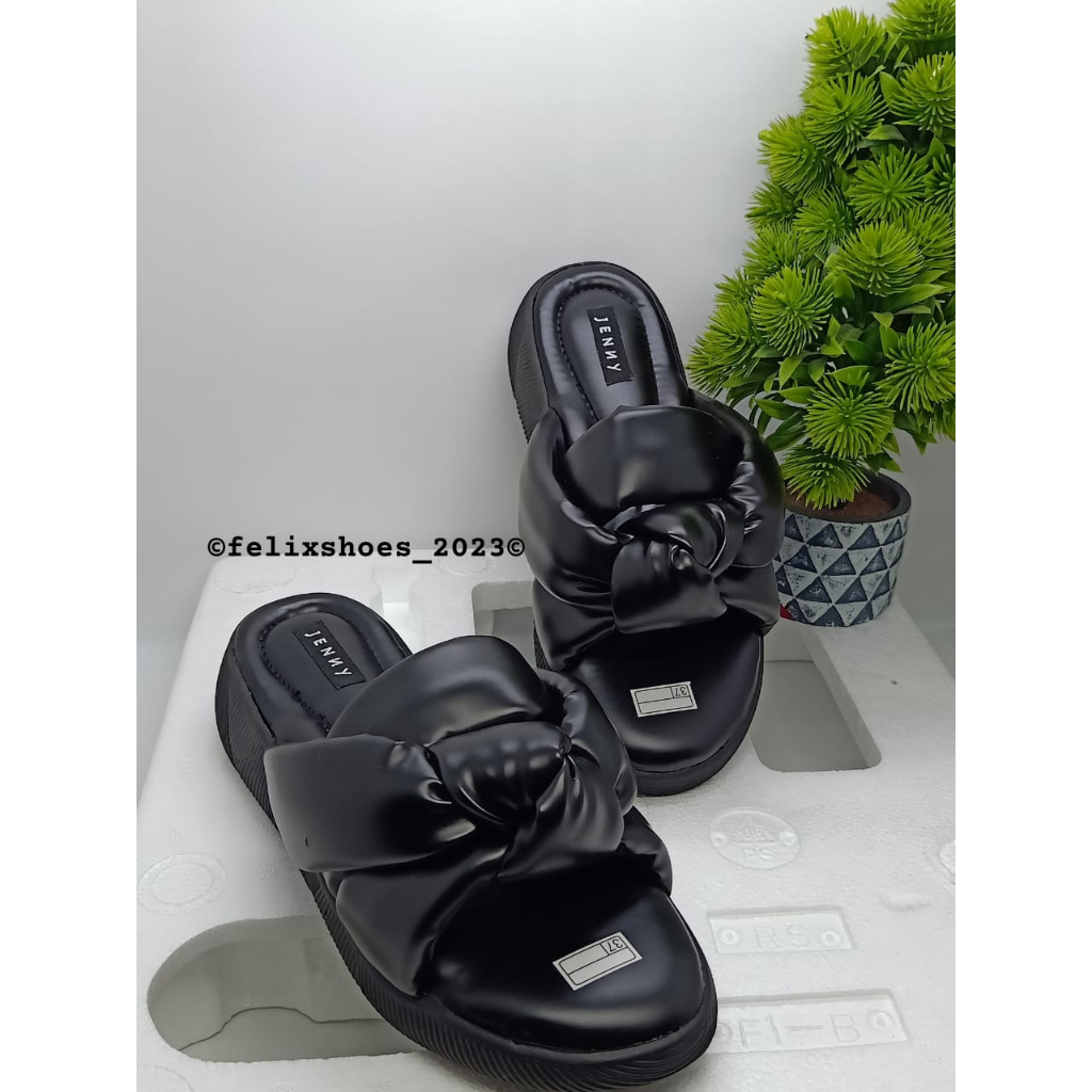 Sandal Wanita Wedges PITA BESAR ALL COLOR Sendal Cewek Platform Kondangan Hak Tinggi 3cm Model PITA