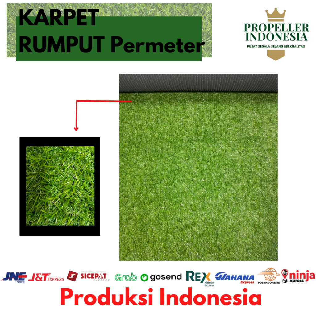 Karpet Rumput Sintetis Meteran Artificial Grass Tebal 20MM dan 30MM