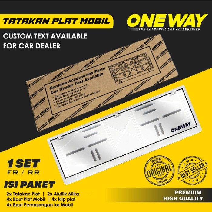 COVER DUDUKAN  PLAT MOBIL ONEWAY PREMIUM MIKA  SET