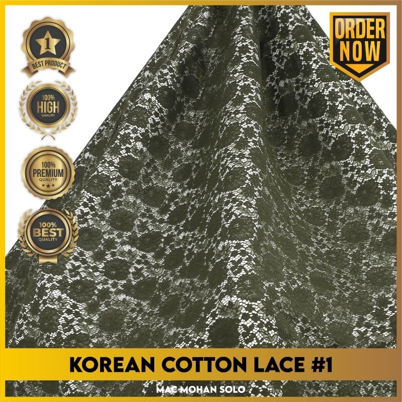 [NEWEST ARRIVAL] KOREAN COTTON LACE #1 PREMIUM BROKAT LACE TERBARU HQ FABRIC PER 0.5M BROCADE BUNGA UNTUK KEBAYA SERAGAMAN SERAGAM AMONG TAMU BRIDESMAID DRESS BY MAC MOHAN