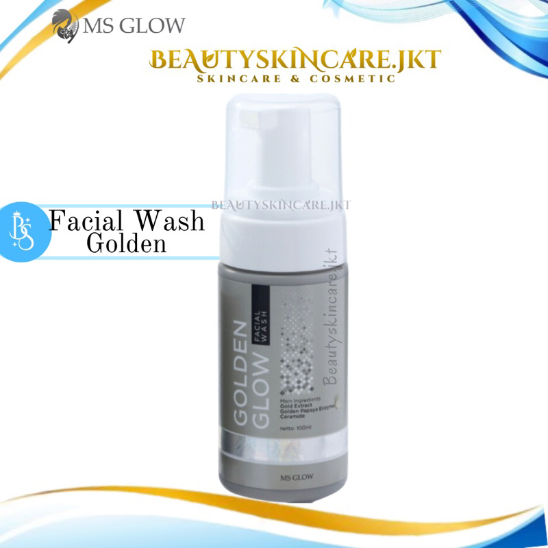 Ms Glow Facial Wash Golden | Sabun Cuci Muka Ms Glow Brightening