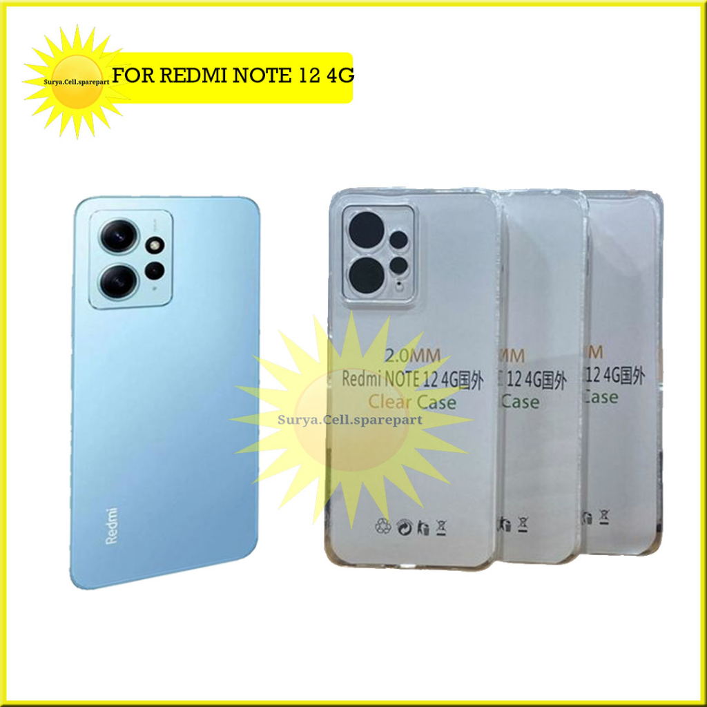 Case Xiaomi Redmi Note 12 4g - Case Clear 2MM Redmi Note 12 4g 5g