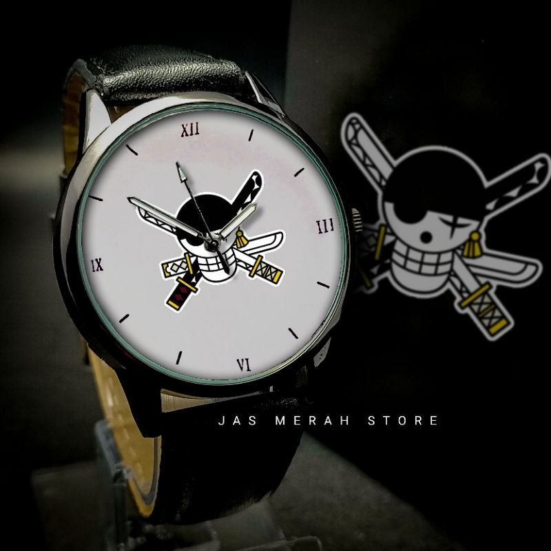 Jam Tangan One Piece Logo Zoro Premium Include Double Strap