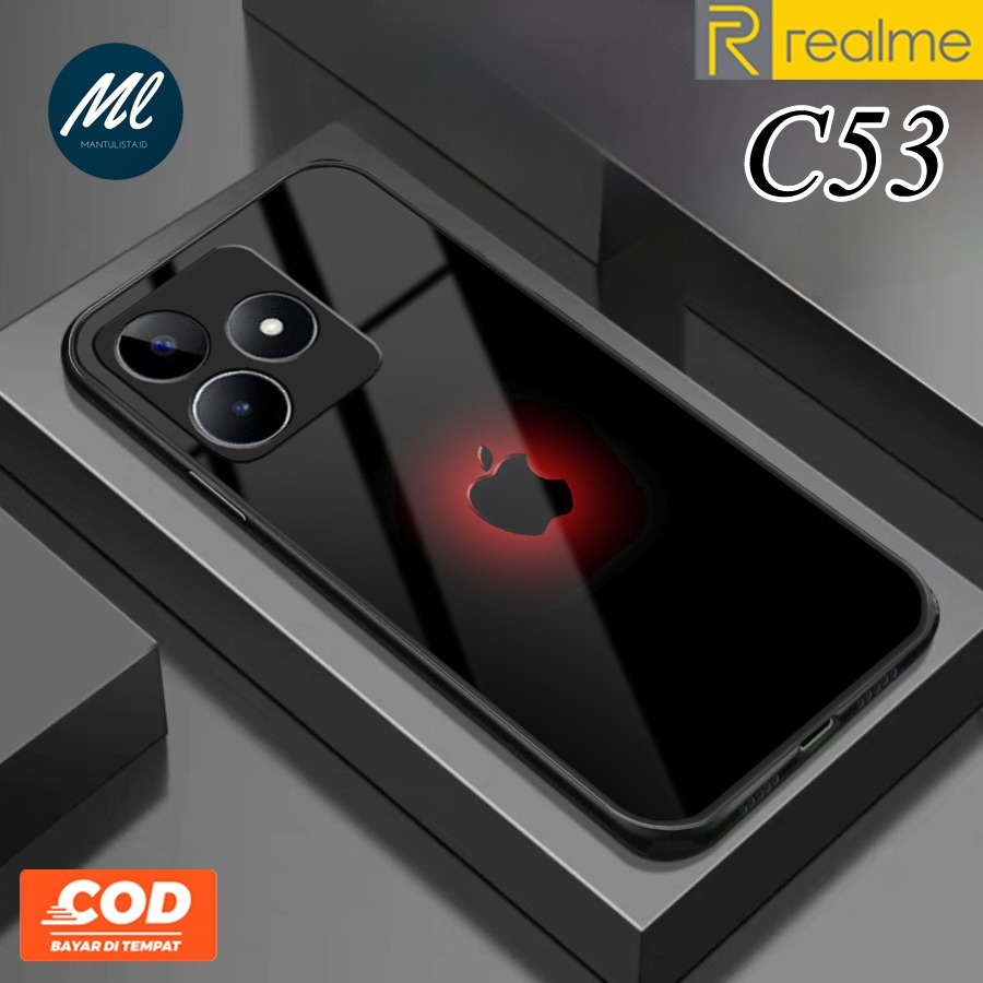 Softcase Glass Kaca Realme C53 NFC Terbaru [SK70] - Softcase kaca Realme C53 - Softcase Glass Glitte