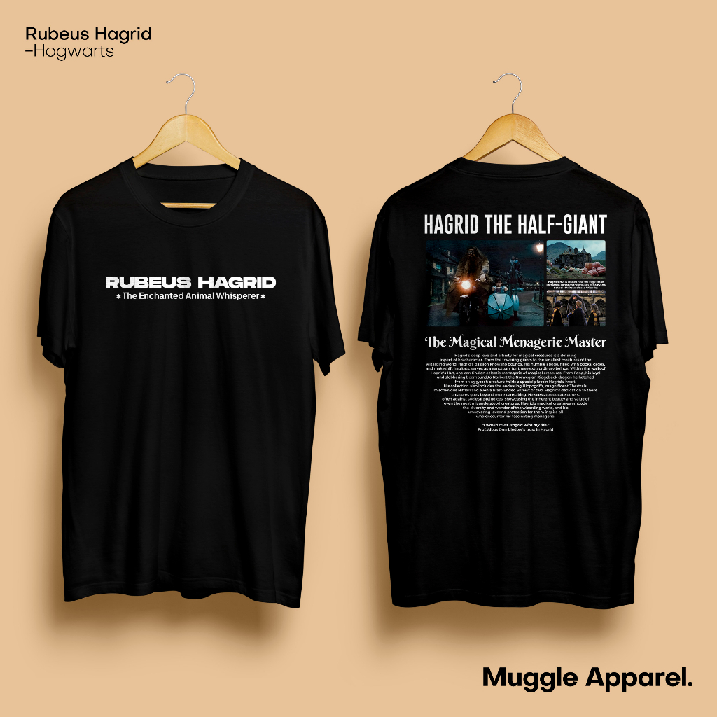 BISA COD Kaos Harry Potter Rubeus Hagrid T-Shirt Harry Potter