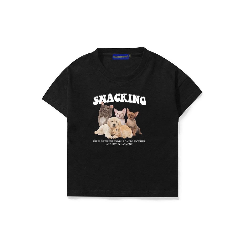 T-shirt | Catto | Black | SNACKIDS