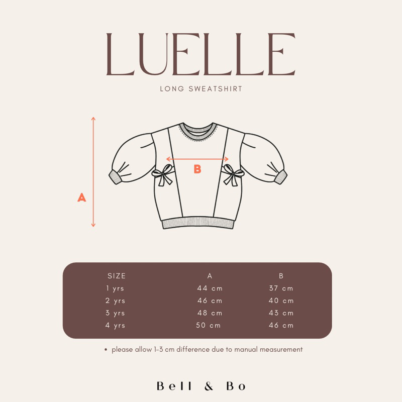 BELL &amp; BO Luelle Long Sweatshirt / Sweater Anak 1-4thn