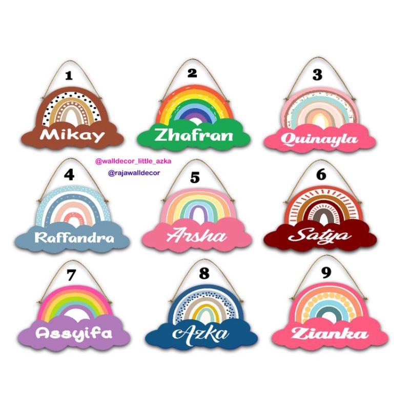 HIASAN DINDING NAMA ANAK/WALLDECOR NAMA ANAK/HIASAN DINDING