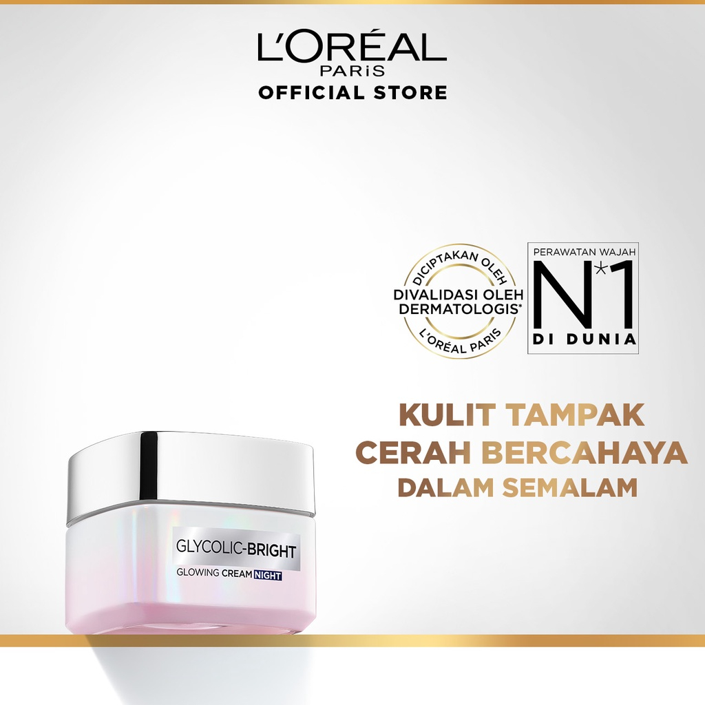 L'oreal Glycolic Bright Night Cream / Loreal Glycolic Bright Night Cream - 15ml