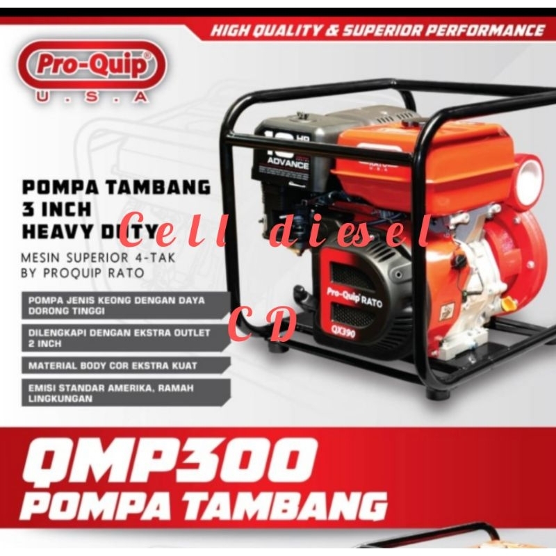 pompa air tambang 3inch PRO-QUIP QMP300/ water pump 3inch QMP300