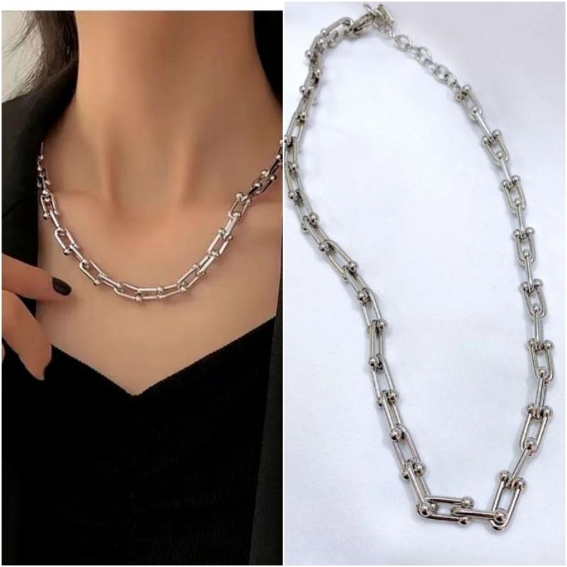 Kalung Titanium asli Tifanny  Premium Quality Anti karat anti alergi Necklace Stainless Steel ori T407