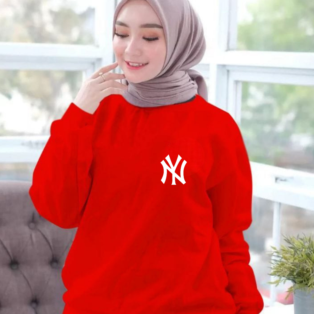 baju lengan panjang wanita NY kaos distro keren unggulan