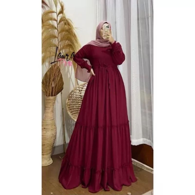 gamis muslim salsabila dress wanita gamis ceruty babydol gamis muslim pakaian wanita baju muslim