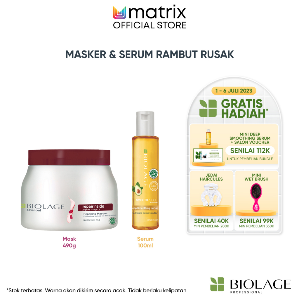 Biolage Damage &amp; Frizzy Set - Perawatan Rambut Rusak &amp; Megar