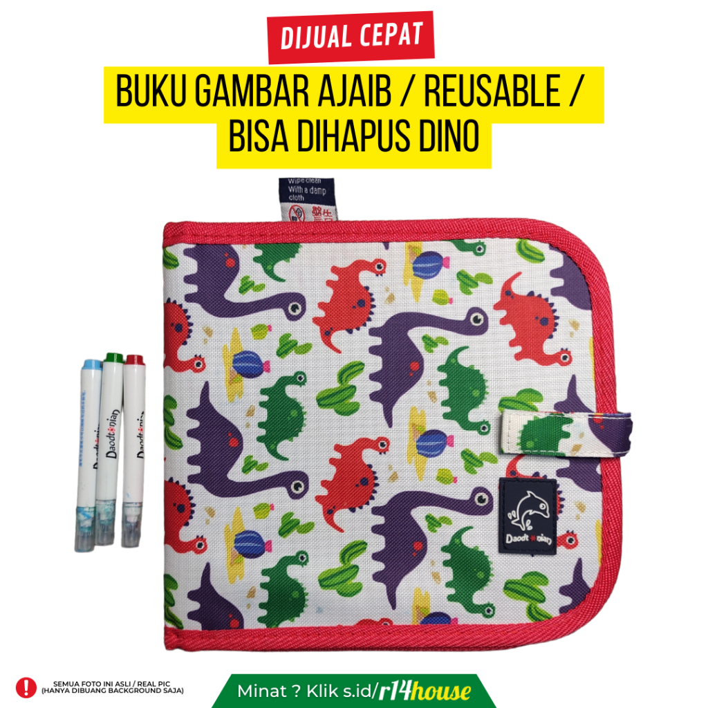 

BUKU GAMBAR AJAIB / REUSABLE / BISA DIHAPUS DINO