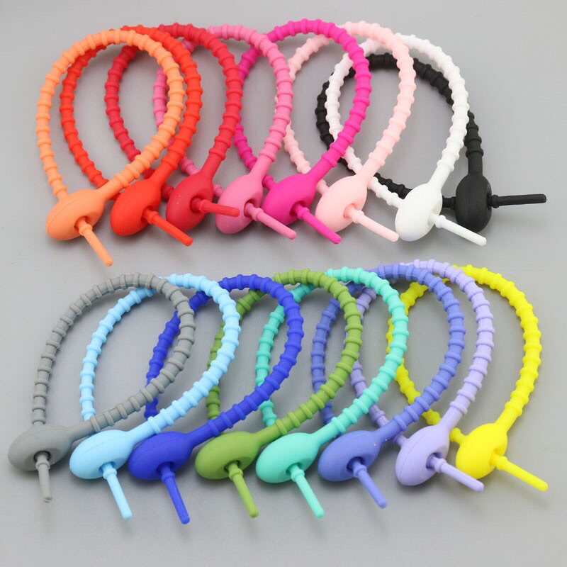 [1PCS] Pengikat kabel headset serbaguna 22cm / Cable management/Kabel Ties Cable Tie Kabel Tis Silicone Multifungsi lucu /pengikat snack /ganci serbaguna