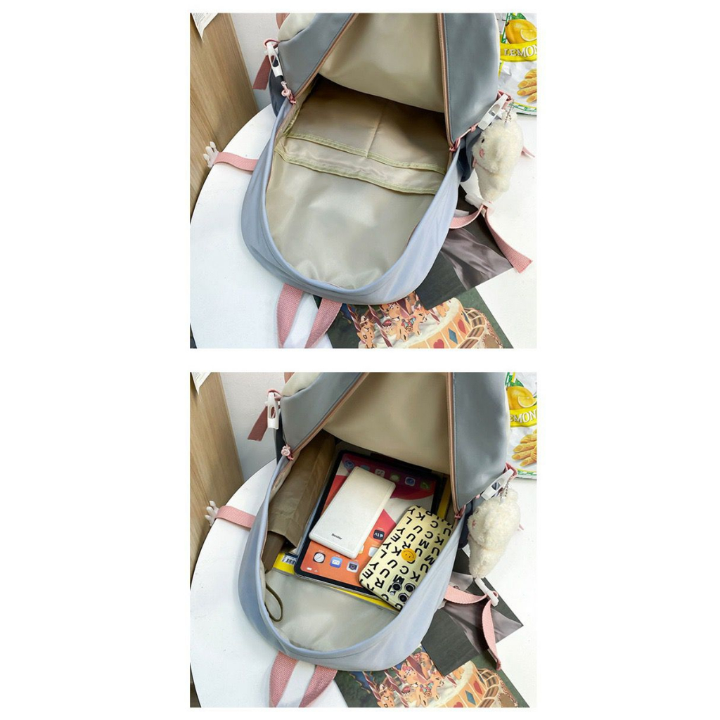 TASHAPPY EL 6785 Tas RANSEL Wanita 2IN1 Kanvas kekinian Ada Gantungan  import model korea supplier tas import