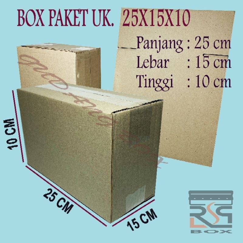 

Kardus packing ukuran 25x15x10 cm Box paket online murah