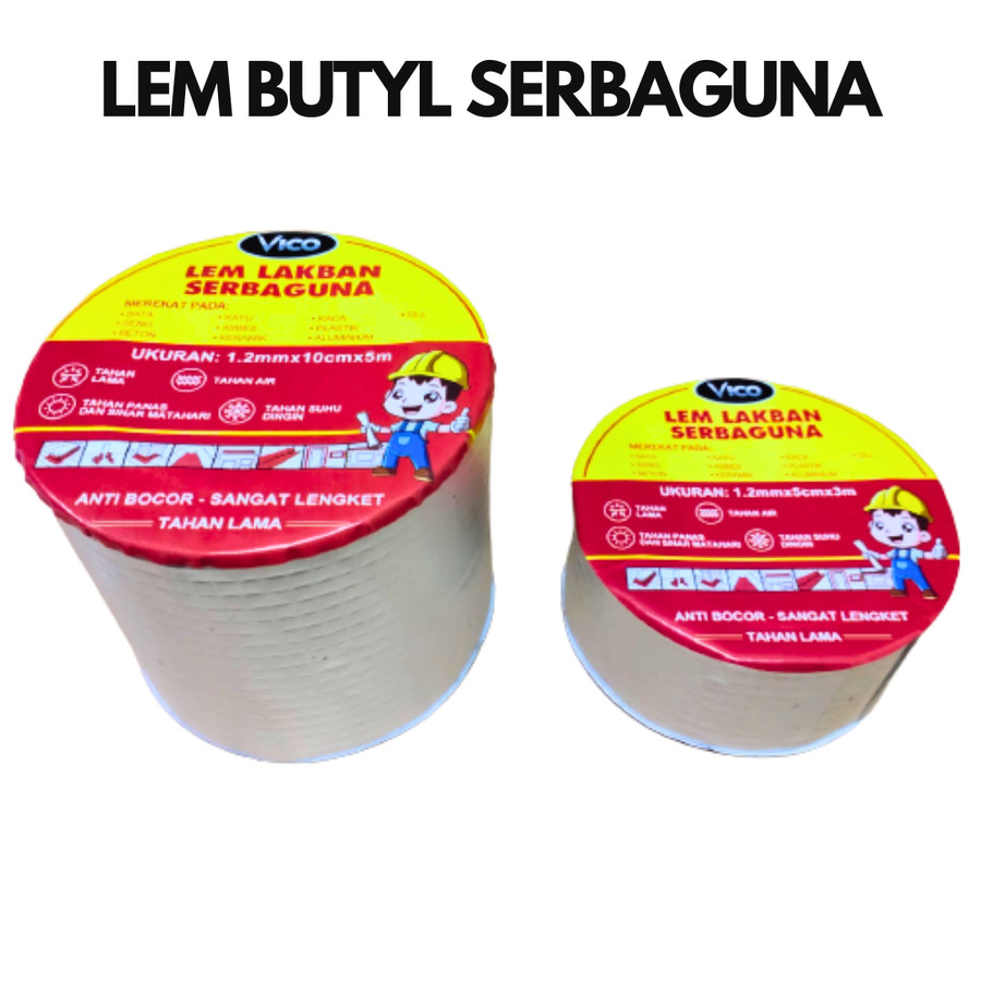 LEM LAKBAN SERBAGUNA 1.2MM X 5CM X 3M / LAKBAN ALUMINIUM AWET DAN TAHAN BOCOR/PEREKAT LEM EMBER BAK MANDI PARALON DINDING TALANG BERKUALITAS/ISOLASI TAPE