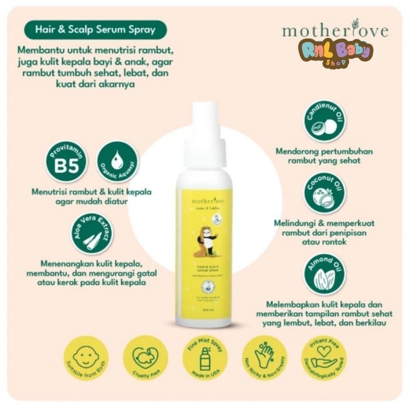 Motherlove Hair &amp; Scalp Serum 100 ml - Serum Penumbuh Rambut Bayi &amp; Anak