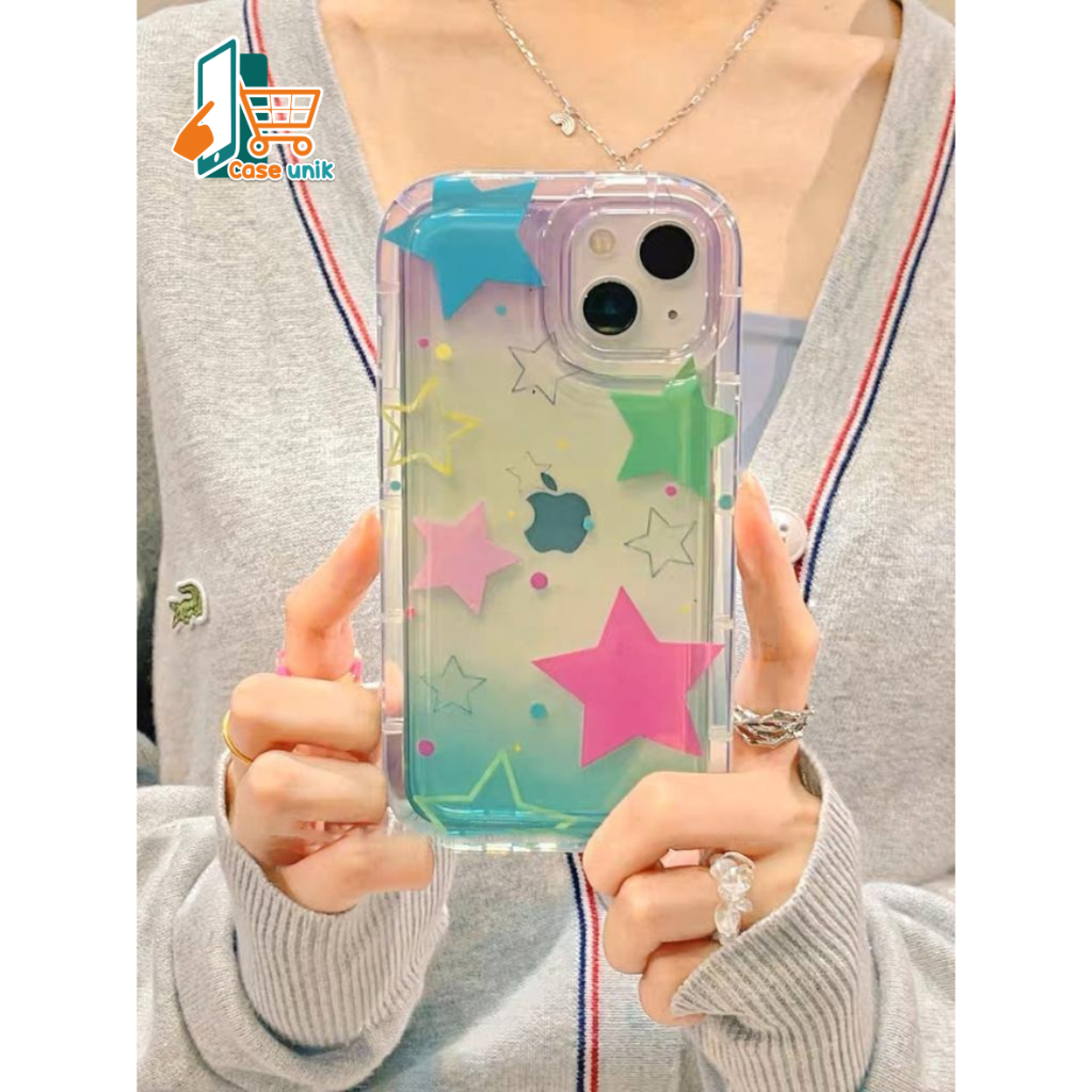 SS835 SOFTCASE SILIKON SHOCKPROOF AIR BAG STAR COLORFULL FOR OPPO A3S A5 A1K A5S A7 A12 F9 A11K A15 A15S A16 A16S A54S A16K A16E A17 A17K A31 A8 A5 A9 A37 NEO 9 A52 A92 A72 A53 A32 A33 A53S A54 A55 A57 A39 A57 A77S CS6113
