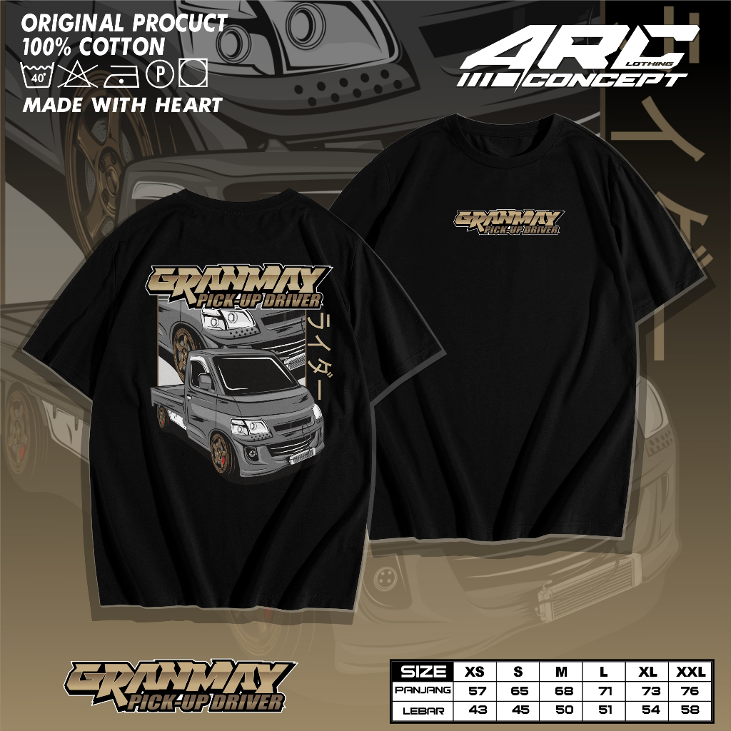 Kaos PICK UP GRAND MAX - Baju Mobil Daihatsu Pick Up Grandmax Otomotif Cutton Combed