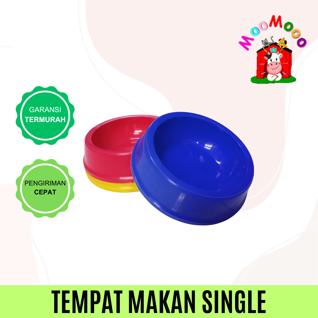 Tempat Makan Kucing Anjing / Tempat Makan Single Bulat / Single Bowl CWG