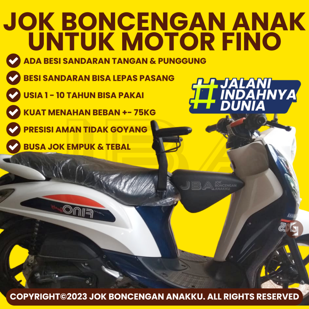Jok Motor Anak Boncengan Depan Fino Kursi Dudukan Portable Matic