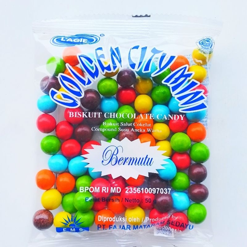 

L'Agie Golden City Mini Biskuit Chocolate Candy 50 gr