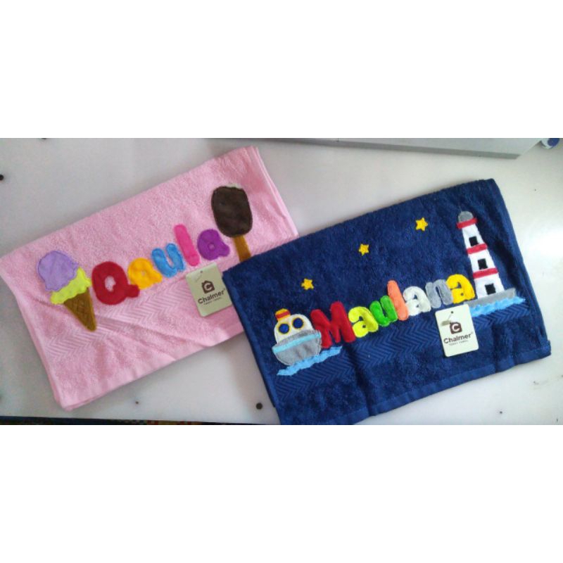 handuk olah raga | handuk nama | souvernir handuk nama | handuk karakter | handuk anak karakter