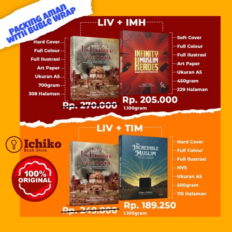 PAKET LOST ISLAMIC VICTORY /The Incredible Muslim/ Infinity Muslim Heroes by Edgar Hamas Gen Saladin