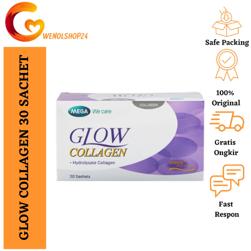 Glow Collagen 30's Sachet Mega / Collagen / Vitamin C / Vitamin Kulit
